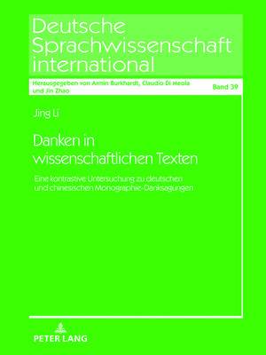 cover image of Danken in wissenschaftlichen Texten